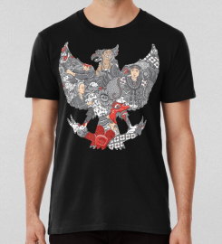 Amazing Indonesia Culture In Garuda Silhouete T-shirt