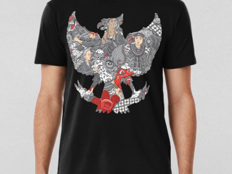 Amazing Indonesia Culture In Garuda Silhouete T-shirt